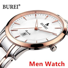 Load image into Gallery viewer, Luxury Brand BUREI Watch Men Women Couple Lover's Waterproof Hours Casual Quartz Wrist Watch Clock Relogio Masculino Feminino
