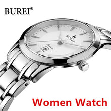 Load image into Gallery viewer, Luxury Brand BUREI Watch Men Women Couple Lover's Waterproof Hours Casual Quartz Wrist Watch Clock Relogio Masculino Feminino