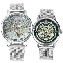 Load image into Gallery viewer, WINNER Official Couple Watch Set Fashion Mechanical Women Watch Men Ultra Thin Mesh Strap Top Brand Luxury Valentine's Day Gift