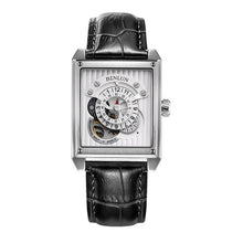 Load image into Gallery viewer, Automatic Watch Mens' watches Rolexable Hollow Dial and Calfskin Strap Rectangle Waterproof scratch Resistant Mechanical watches