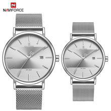 Load image into Gallery viewer, NAVIFORCE Quartz Watches Clock Male Couple Waterproof Top Brand Women Luxury Men Steel Casual Date Wrist Watch Relogio Masculino
