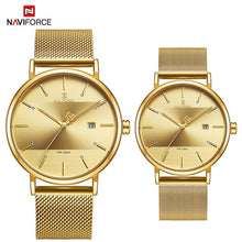 Load image into Gallery viewer, NAVIFORCE Quartz Watches Clock Male Couple Waterproof Top Brand Women Luxury Men Steel Casual Date Wrist Watch Relogio Masculino