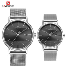 Load image into Gallery viewer, NAVIFORCE Quartz Watches Clock Male Couple Waterproof Top Brand Women Luxury Men Steel Casual Date Wrist Watch Relogio Masculino
