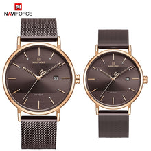 Load image into Gallery viewer, NAVIFORCE Quartz Watches Clock Male Couple Waterproof Top Brand Women Luxury Men Steel Casual Date Wrist Watch Relogio Masculino