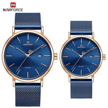 Load image into Gallery viewer, NAVIFORCE Quartz Watches Clock Male Couple Waterproof Top Brand Women Luxury Men Steel Casual Date Wrist Watch Relogio Masculino