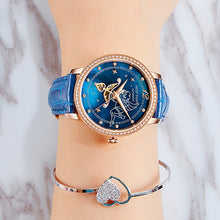 Load image into Gallery viewer, New Reef Tiger/RT Fashion Womens Watches Blue Dial Rose Gold Watches for Lover Diamonds Ladies Watches Relogio Feminino RGA1550
