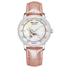Load image into Gallery viewer, New Reef Tiger/RT Fashion Womens Watches Blue Dial Rose Gold Watches for Lover Diamonds Ladies Watches Relogio Feminino RGA1550