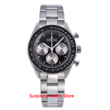 Load image into Gallery viewer, Corgeut 40mm VK Quartz Men Watch Sport 24 hours Multifunction Chronograph Clock Stainless Steel Business Waterproof Watch Men