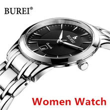 Load image into Gallery viewer, Luxury Brand BUREI Watch Men Women Couple Lover&#39;s Waterproof Hours Casual Quartz Wrist Watch Clock Relogio Masculino Feminino
