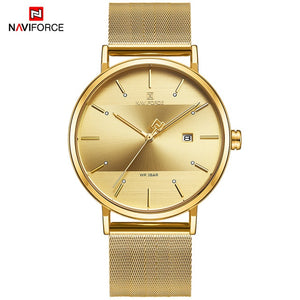 NAVIFORCE Quartz Watches Clock Male Couple Waterproof Top Brand Women Luxury Men Steel Casual Date Wrist Watch Relogio Masculino