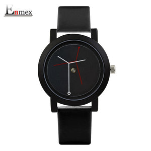 Enmex creative design lady wristwatch branch concept brief stainless steel simple face nature fashion quartz lady watches