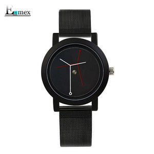 Enmex creative design lady wristwatch branch concept brief stainless steel simple face nature fashion quartz lady watches