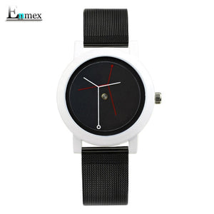 Enmex creative design lady wristwatch branch concept brief stainless steel simple face nature fashion quartz lady watches