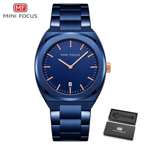 MINI FOCUS Mens Watches Top Brand Luxury Fashion Wrist Watch Men Waterproof Gold Stainless Steel Relogio Masculino  Reloj Hombre