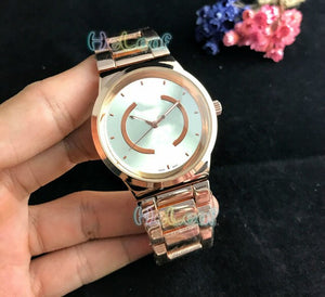 NEW Luxury Fashion Women Watches Silver Gold Round Stainless Steel Band Quartz Watch Female Clock Montre Femme Relogio Feminino