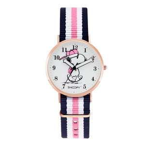 Snoopy Kids Watch Children Watch Casual Fashion Cute Quartz Wristwatches Girls Waterproof Canvas Bracelet clock